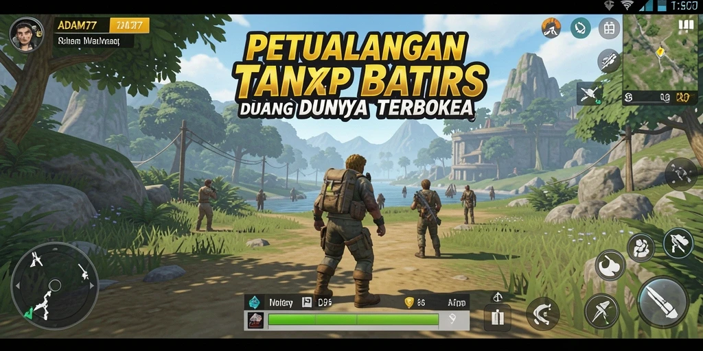 Screenshot gameplay ADAM77 menunjukkan momen eksplorasi yang seru.