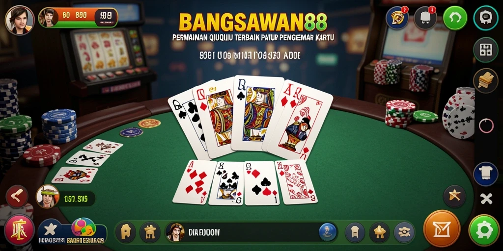 Gameplay seru BANGSAWAN88 dengan kartu QiuQiu.