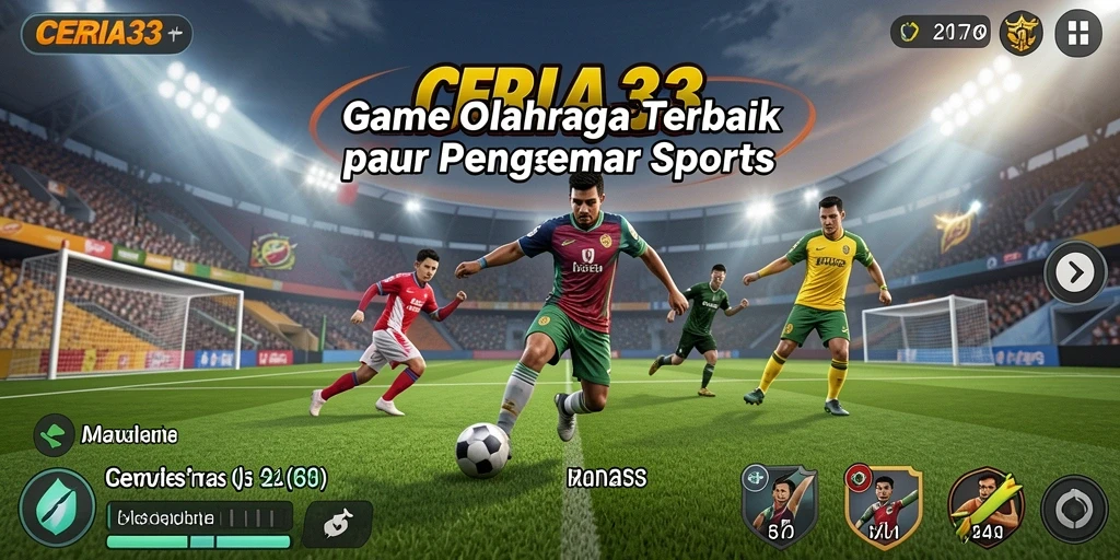 Tampilan gameplay seru dalam CERIA33, menampilkan aksi olahraga yang menegangkan.