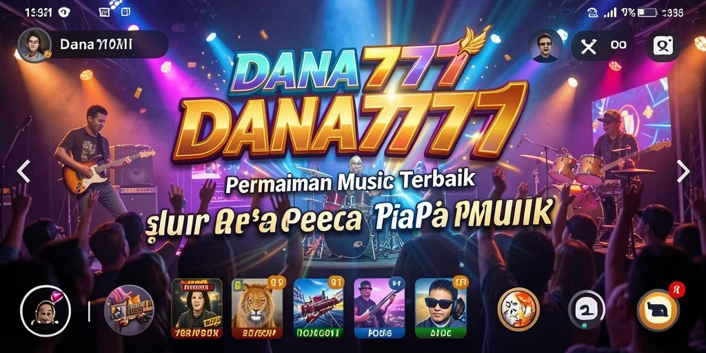Screenshot DANA777 menampilkan para pemain yang menikmati gameplay musik yang seru.