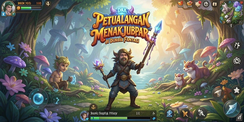 Gameplay DKK yang penuh aksi di dunia petualangan.