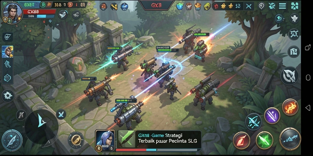 Tampilan gameplay seru dari GX88 yang penuh strategi.