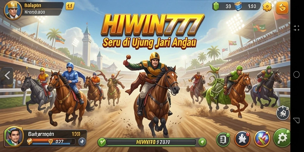 Gameplay balapan mendebarkan dalam HIWIN777.
