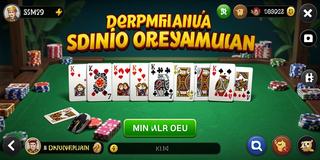 Tampilan gameplay KKRP yang menarik saat bermain Domino.