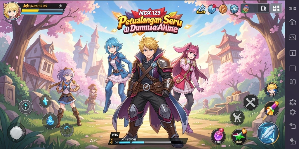 Tampilan aksi seru dari gameplay NOX123 yang menggugah selera.