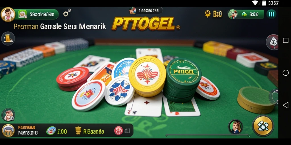 Tampilan menarik dari gameplay Gaple PTTOGEL dengan interaksi pemain.