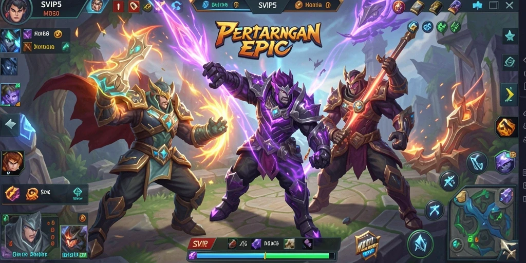 Gameplay seru dalam SVIP5 dengan pertarungan tim yang menegangkan.