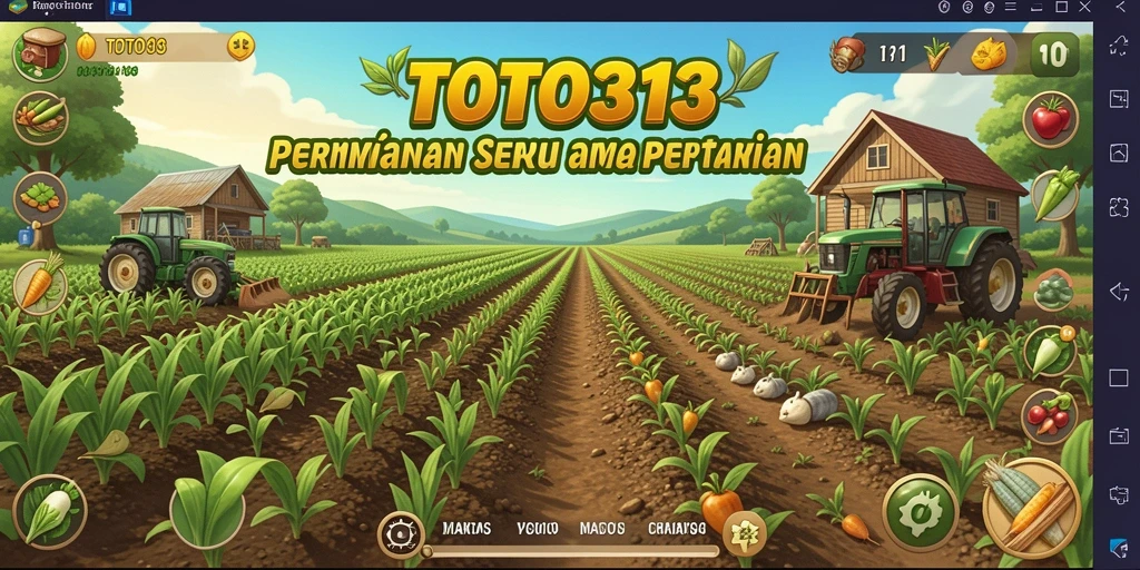 Tampilan gameplay TOTO313 yang menarik saat bertani dan merawat tanaman.